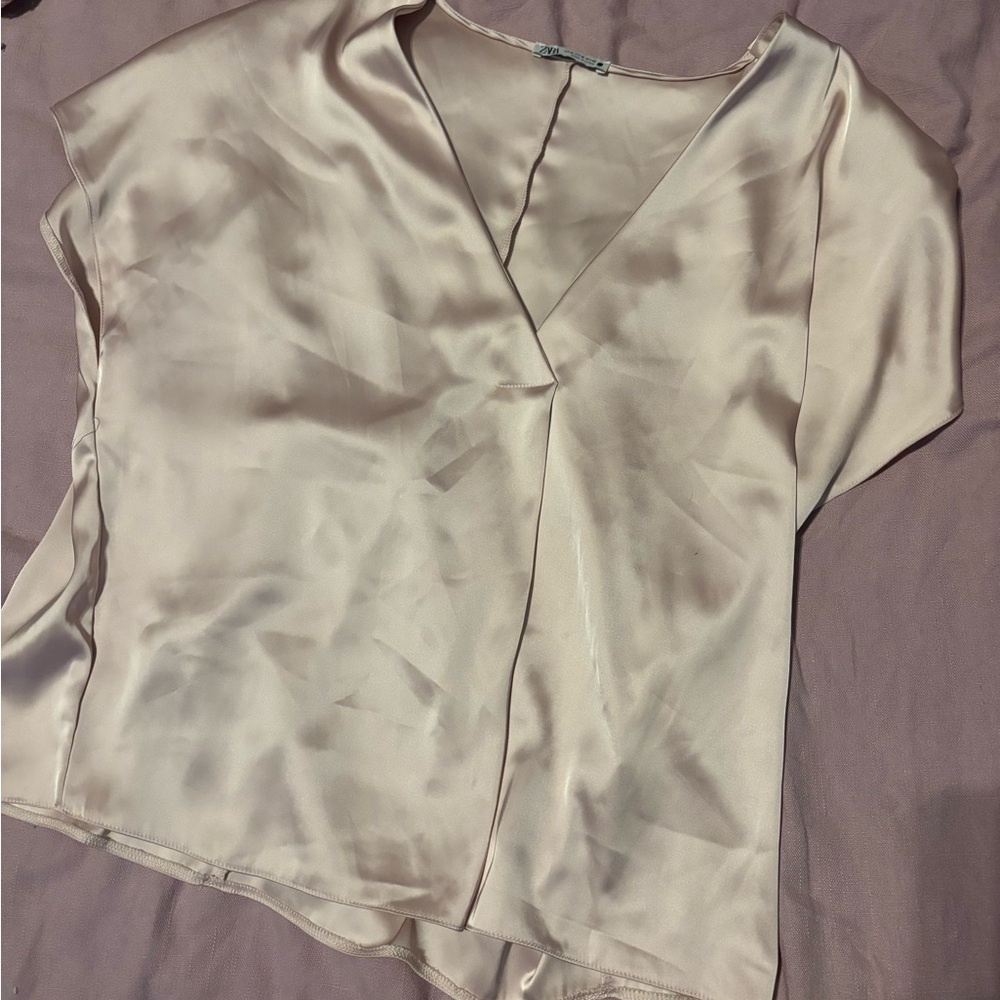 Zara pink silky top
